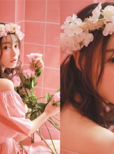花环美女小露香肩唯美动人写真