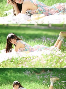 俏皮小美女户外气质清新脱俗活力感美少女写真